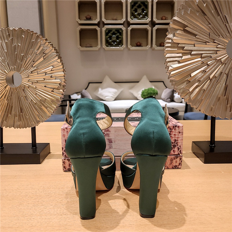 J1m*y Ch00 high heel D1am0nd chain sandals