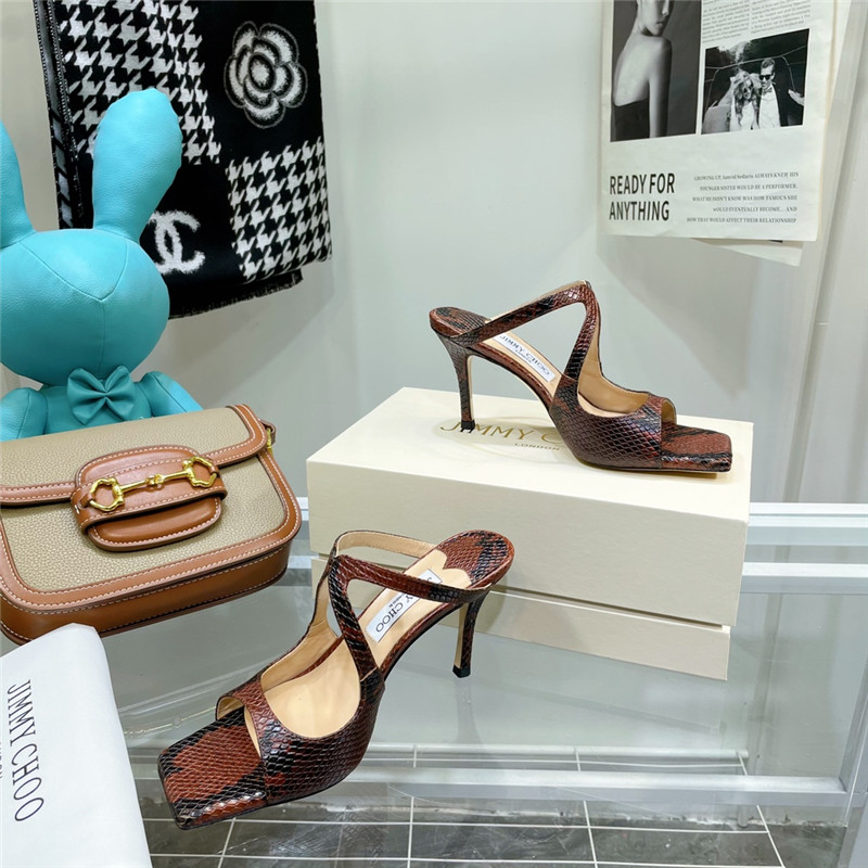 J1m*y Ch00 heeled satin sandals