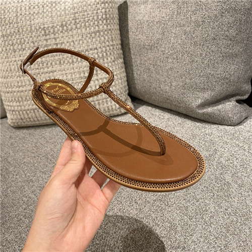 rene caovilla flat sandals