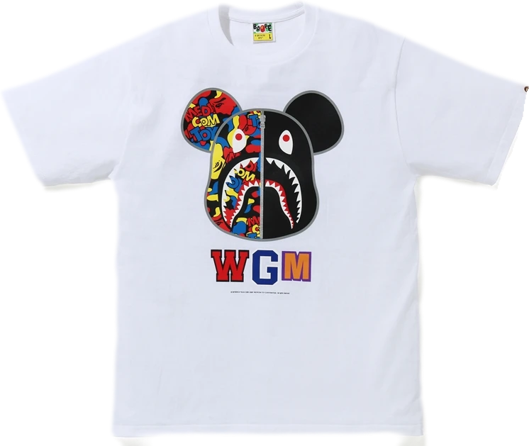 Bape Shark Bear Camo Classic T Shirt Y09