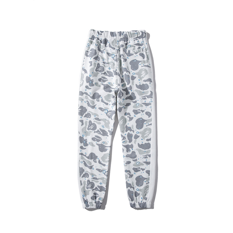 BAPE Shark Track Pants Sweatpants Black White HDCP8735