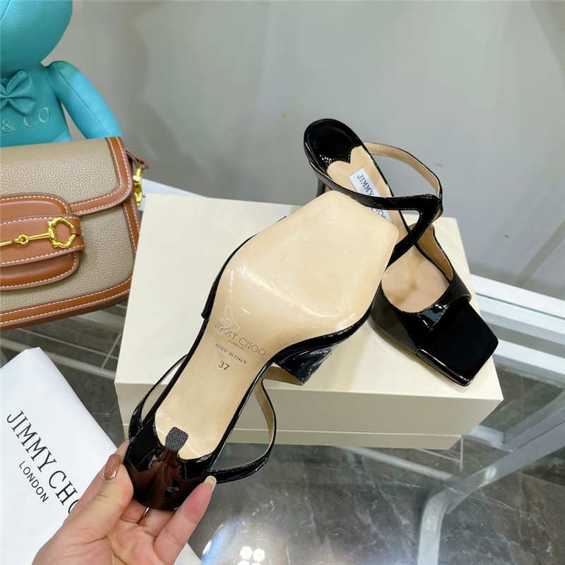 J1m*y Ch00 heeled satin sandals