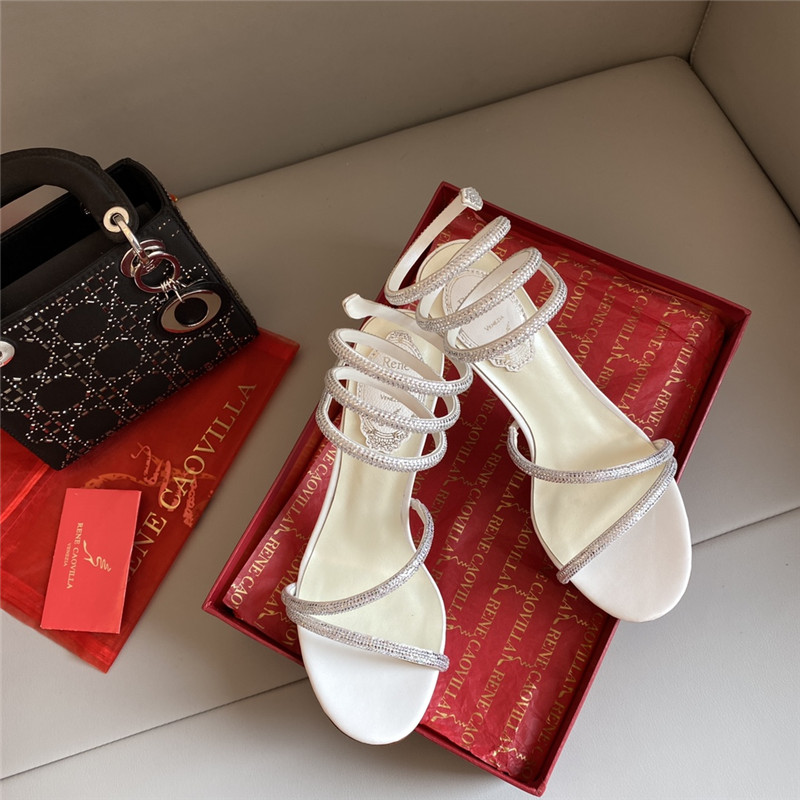 Rene Caovilla Dupe Snake Band Sandals