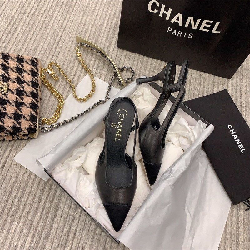 Ch**el Slingback Dupe heels in Black