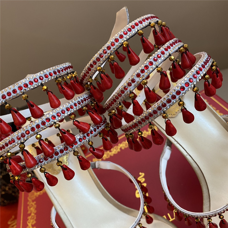 Rene Caovilla Dupe Classic snake wrap sandals