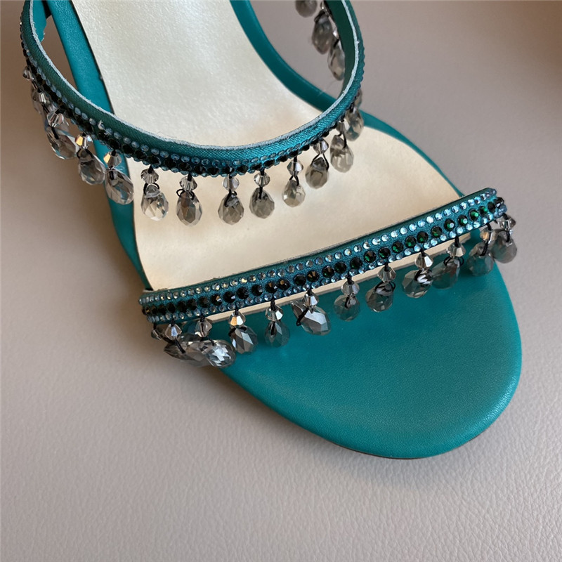 Rene Caovilla Classic Snake Wrap Sandals