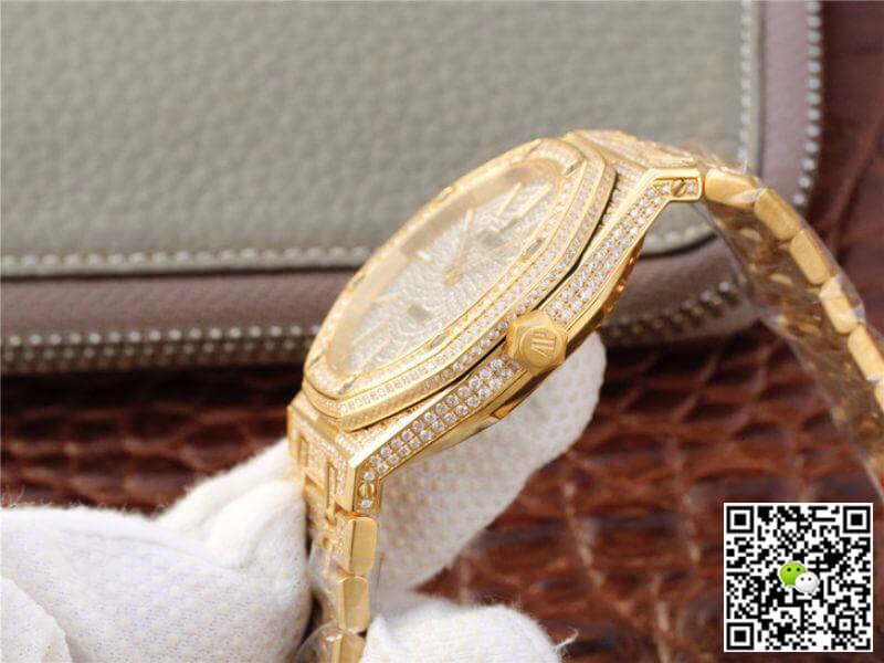 Replica Audemars P1g*et Royal Oak 15400.OR01 1:1 Best Edition Swiss ETA3120 White D1am0nd Dial