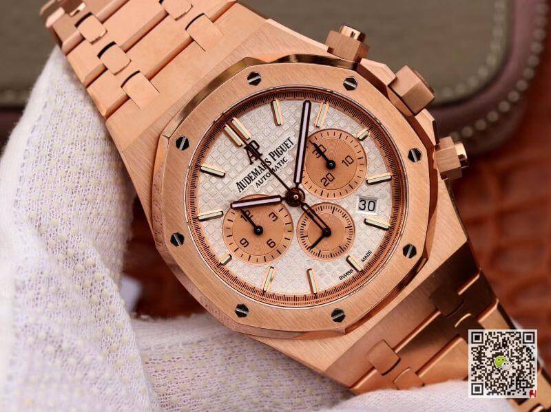Replica Audemars P1g*et Royal Oak Chronograph 26331OR.OO.1220OR OM Factory 1:1 Best Edition Swiss ETA7750 White Dial