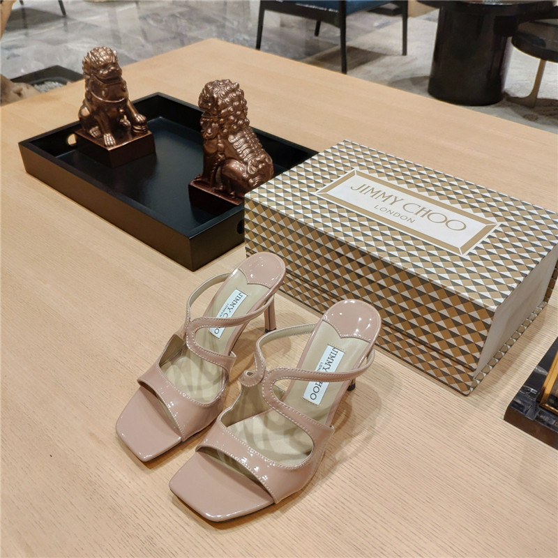 J1m*y Ch00 heeled satin sandals