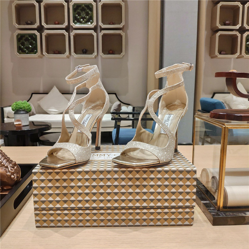 J1m*y Ch00 heeled satin sandals