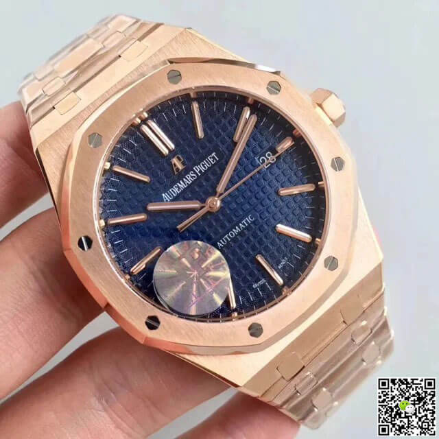 Replica Audemars P1g*et Royal Oak 15400OR.OO.1220OR.03 1:1 Best Edition JF Factory Blue Dial