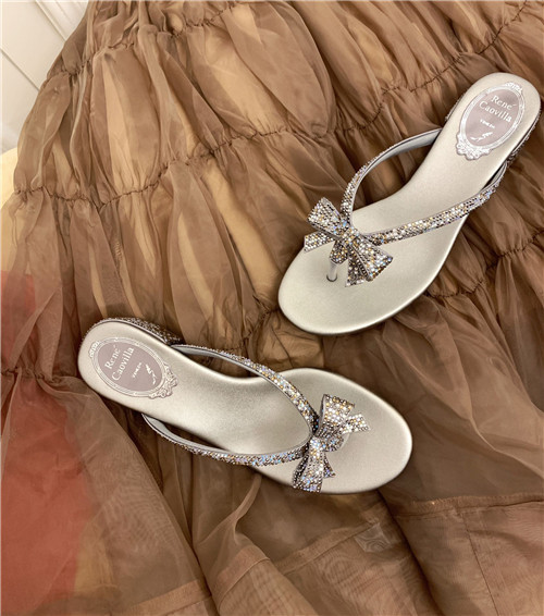 rene caovilla flat sandals