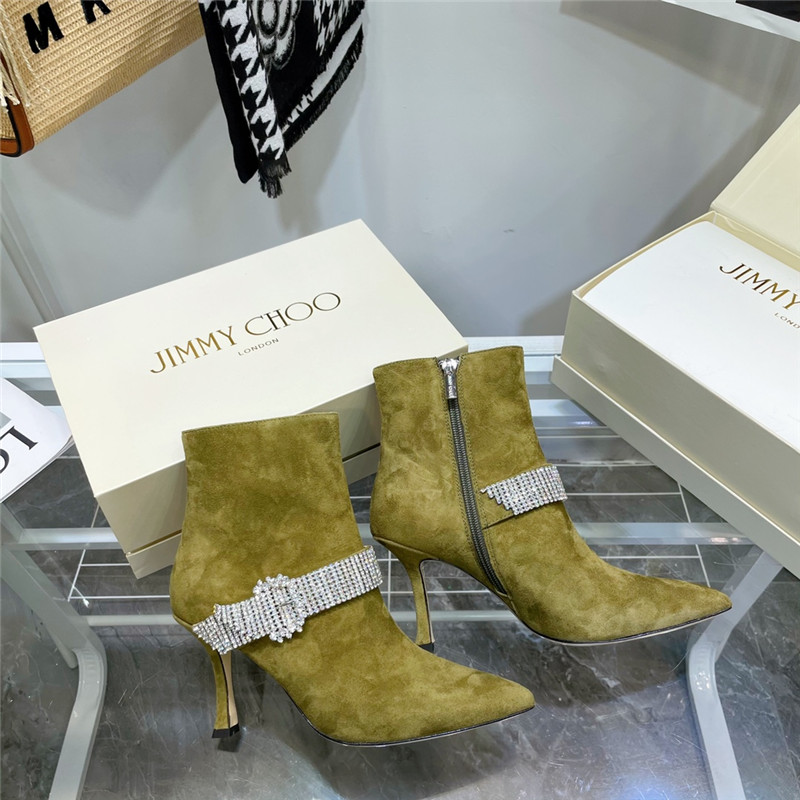 J1m*y Ch00 high heel short boots