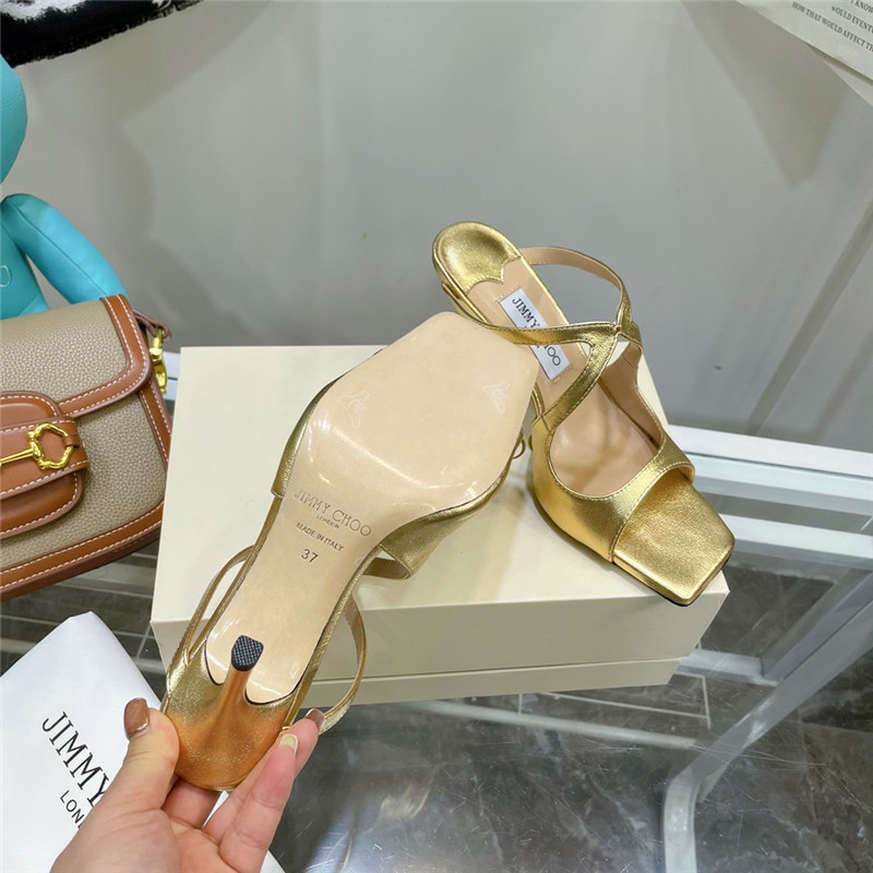 J1m*y Ch00 heeled satin sandals