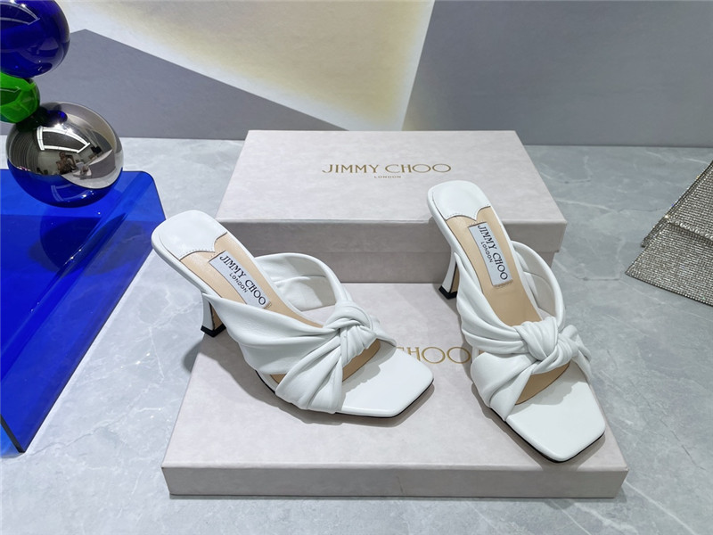 J1m*y Ch00 bow heels dupe square toe bow sandals