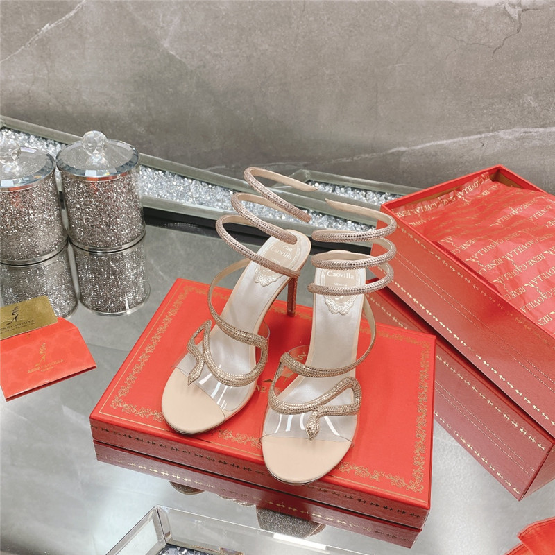 Rene Caovilla Heels Dupe snake crystal high heel sandals