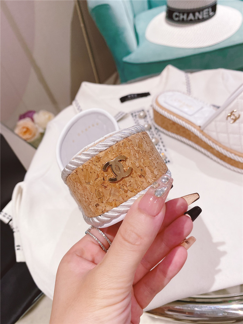 Ch**el flat platform slippers