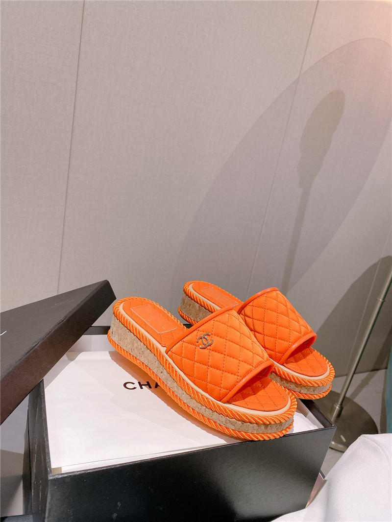 Ch**el flat platform slippers