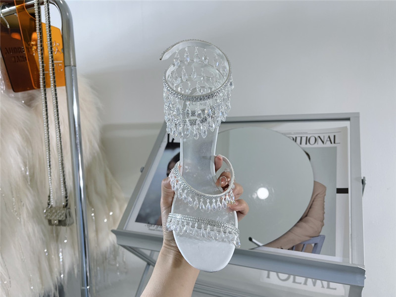 rene caovilla cleo chandelier satin sandals