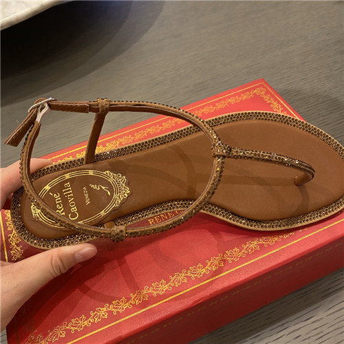 rene caovilla flat sandals