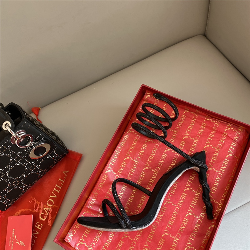 Rene Caovilla Dupe Snake Band Sandals