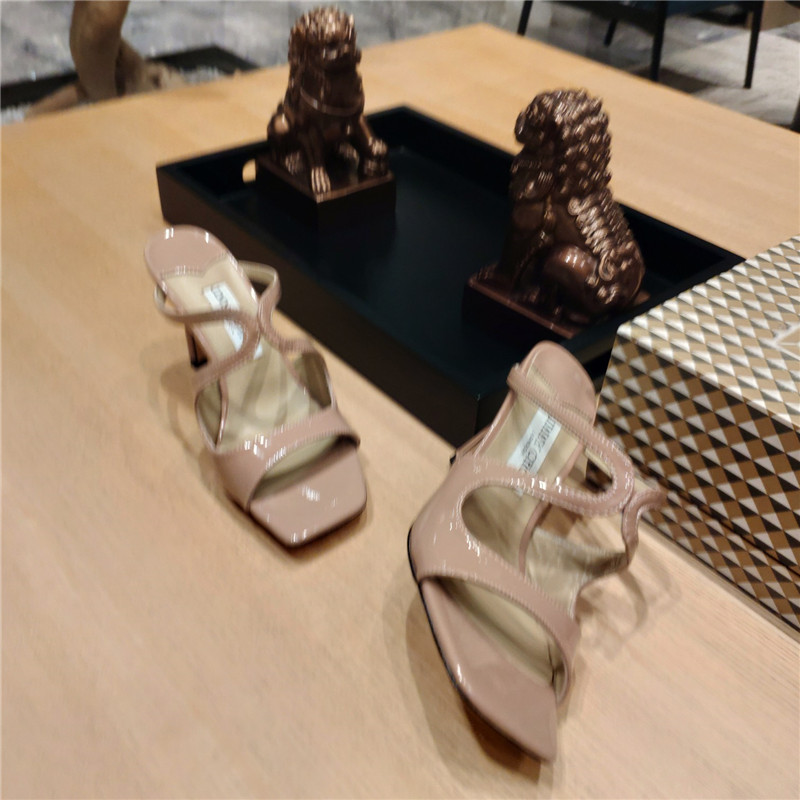 J1m*y Ch00 heeled satin sandals