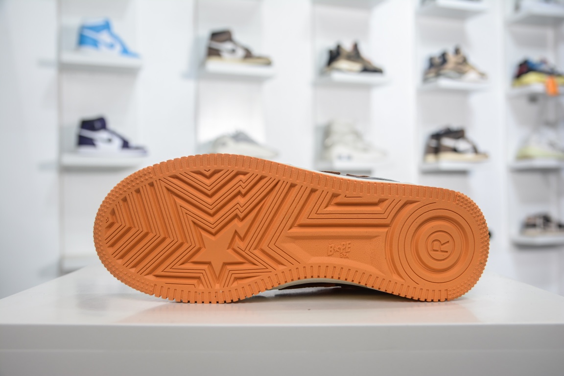 A Bathing Ape Bape Sta Low Grey Orange