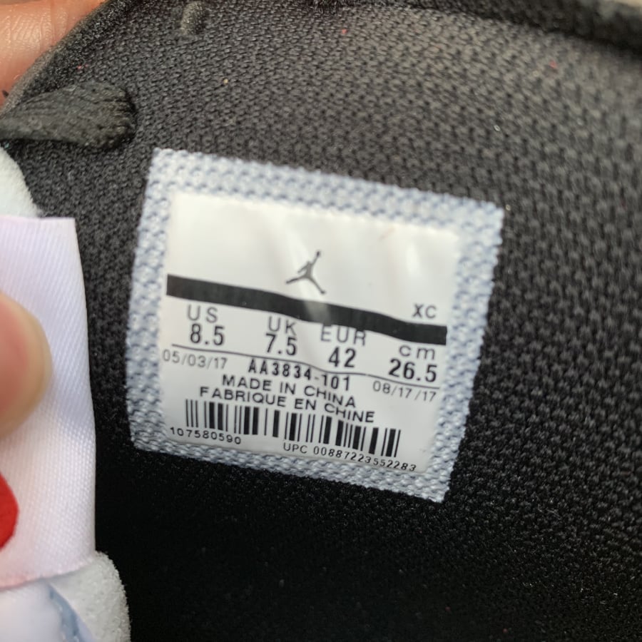 OFF WHITE Air Jordan 1 Chicago Red Extended Size