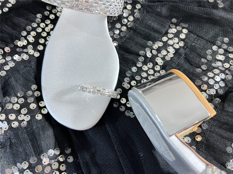 Rene Caovilla Heels Dupe low heel flat flip flop sandals