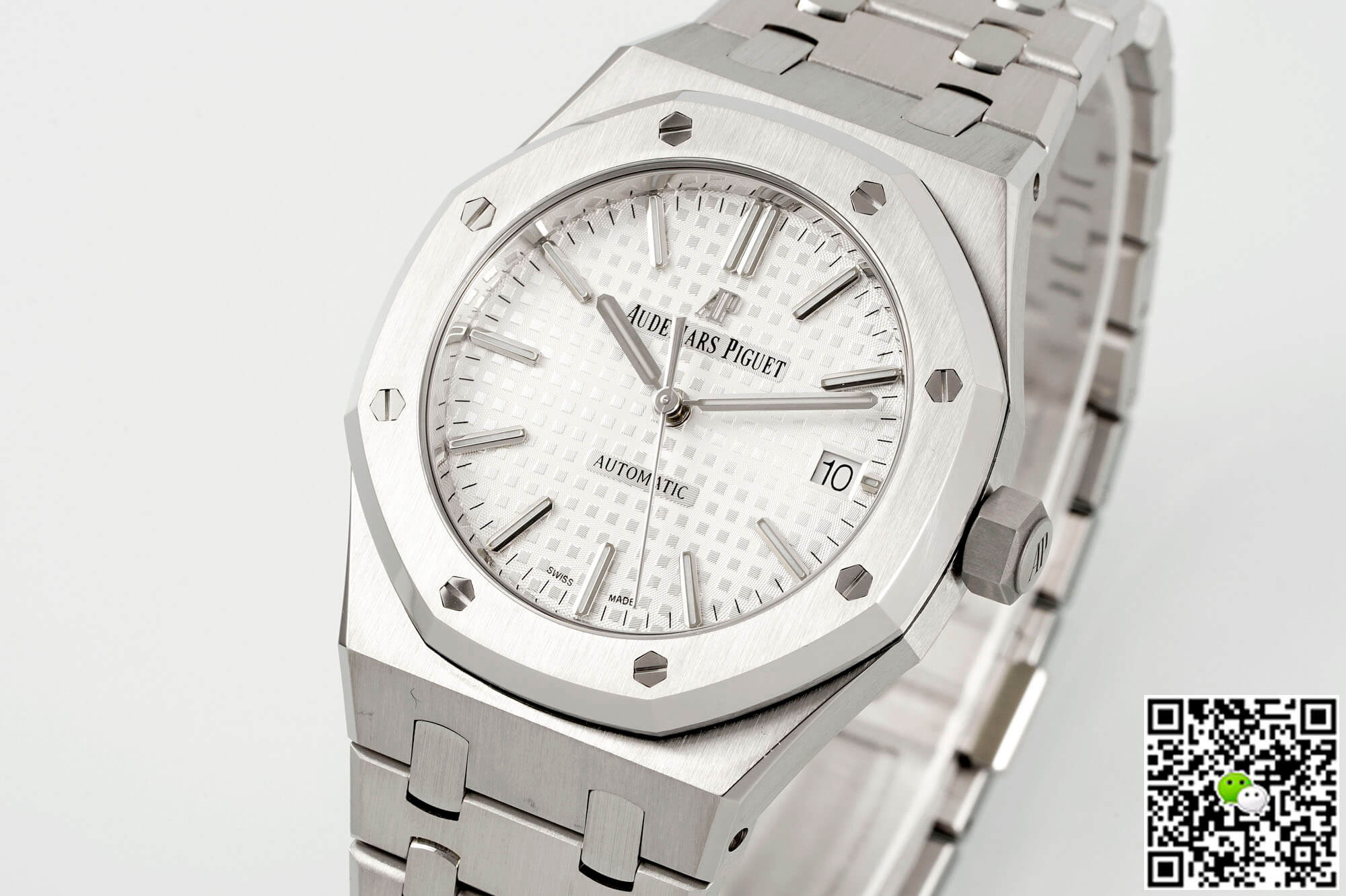 Replica Audemars P1g*et Royal Oak 15450ST.OO.1256ST.01 1:1 Best Edition APS Factory Silver Dial