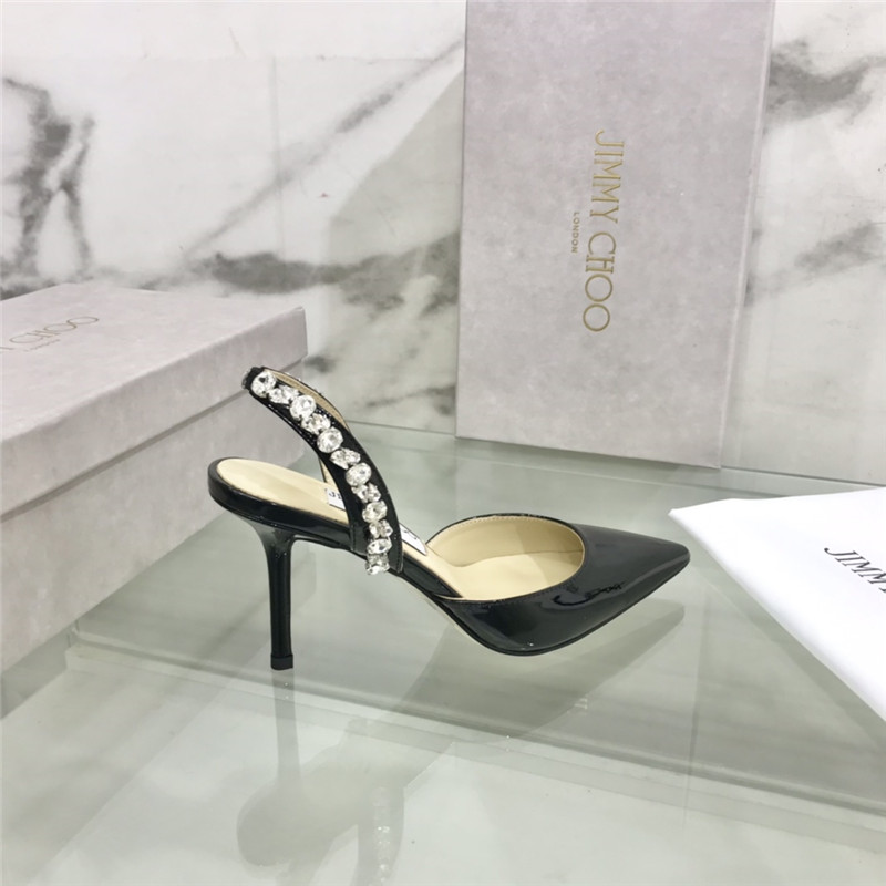 J1m*y Ch00 Pearl Heels Dupe rhinestone heeled sandals