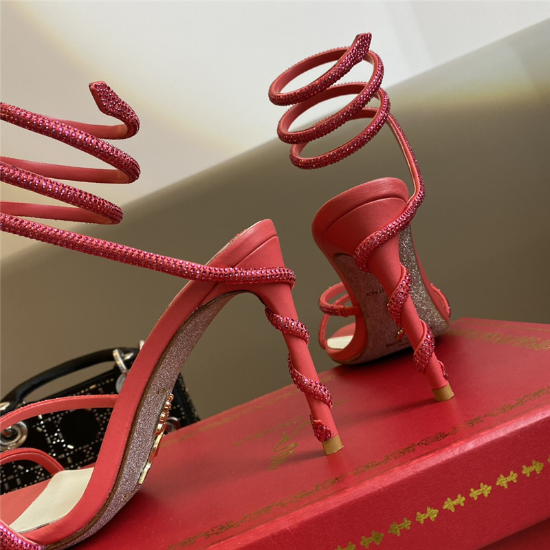 Rene Caovilla Dupe Snake Band Sandals