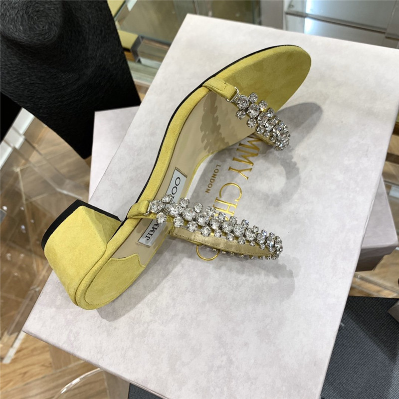 J1m*y Ch00 Pearl Heels Dupe Rhinestone Low Heel Sandals