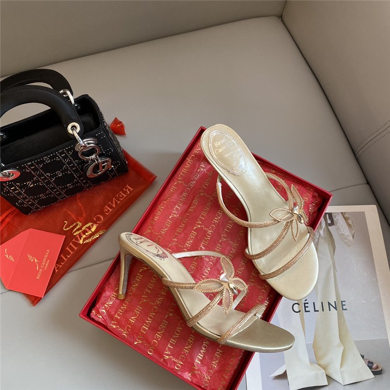 Rene Caovilla latest butterfly tie sandals