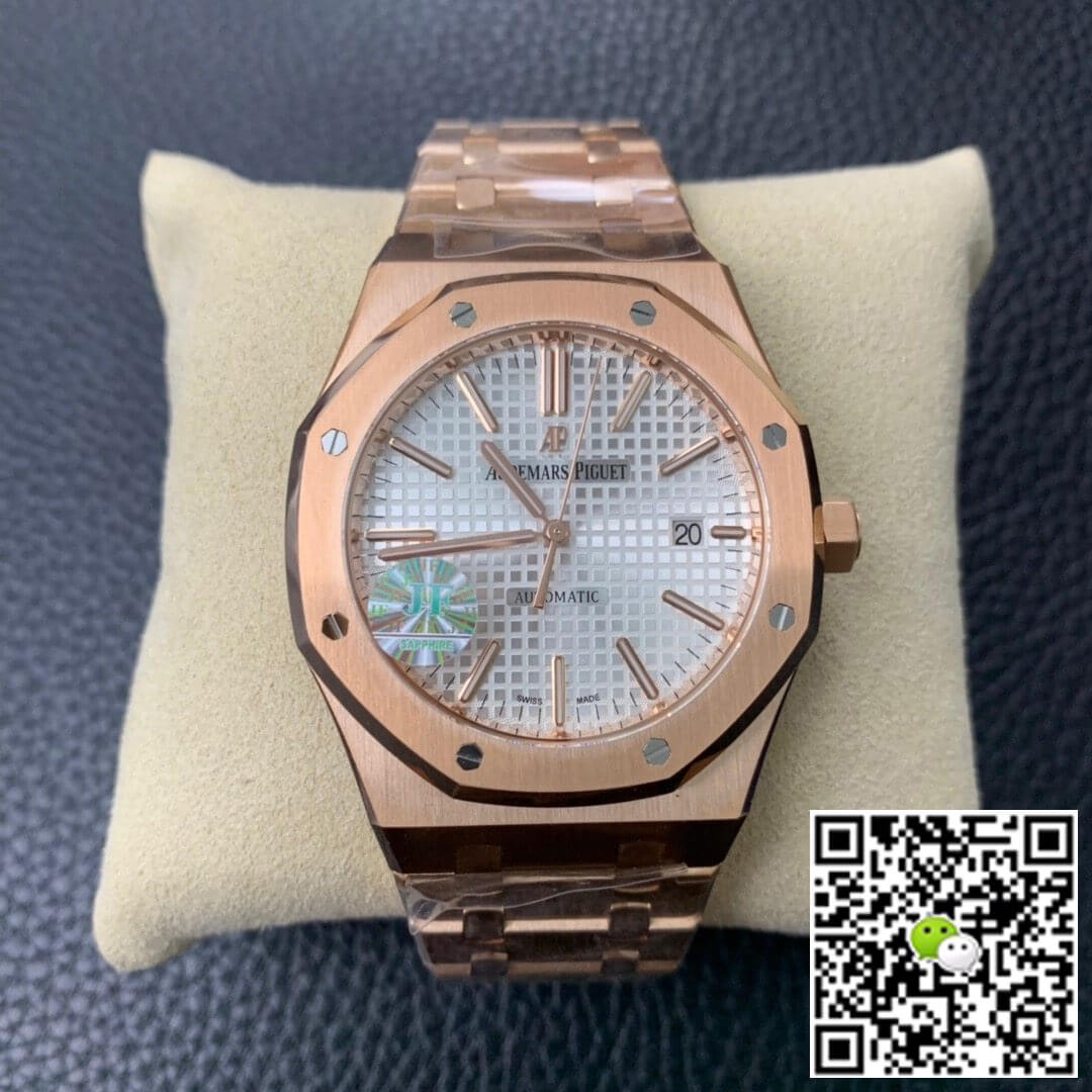 Replica Audemars P1g*et Royal Oak 15450BA.OO.1256BA.01 JF Factory 1:1 Best Edition Swiss ETA3120 White Dial