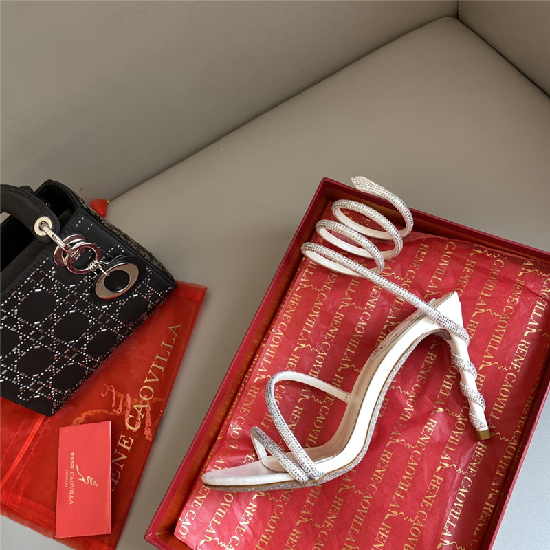 Rene Caovilla Dupe Snake Band Sandals