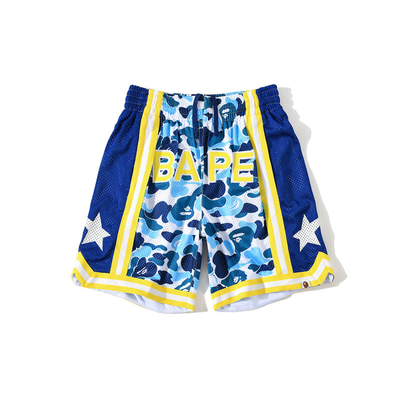 BAPE APE Shorts Camo Blue Red Green Black Pants HDCP8760