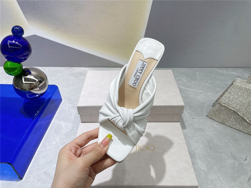 J1m*y Ch00 bow heels dupe square toe bow sandals