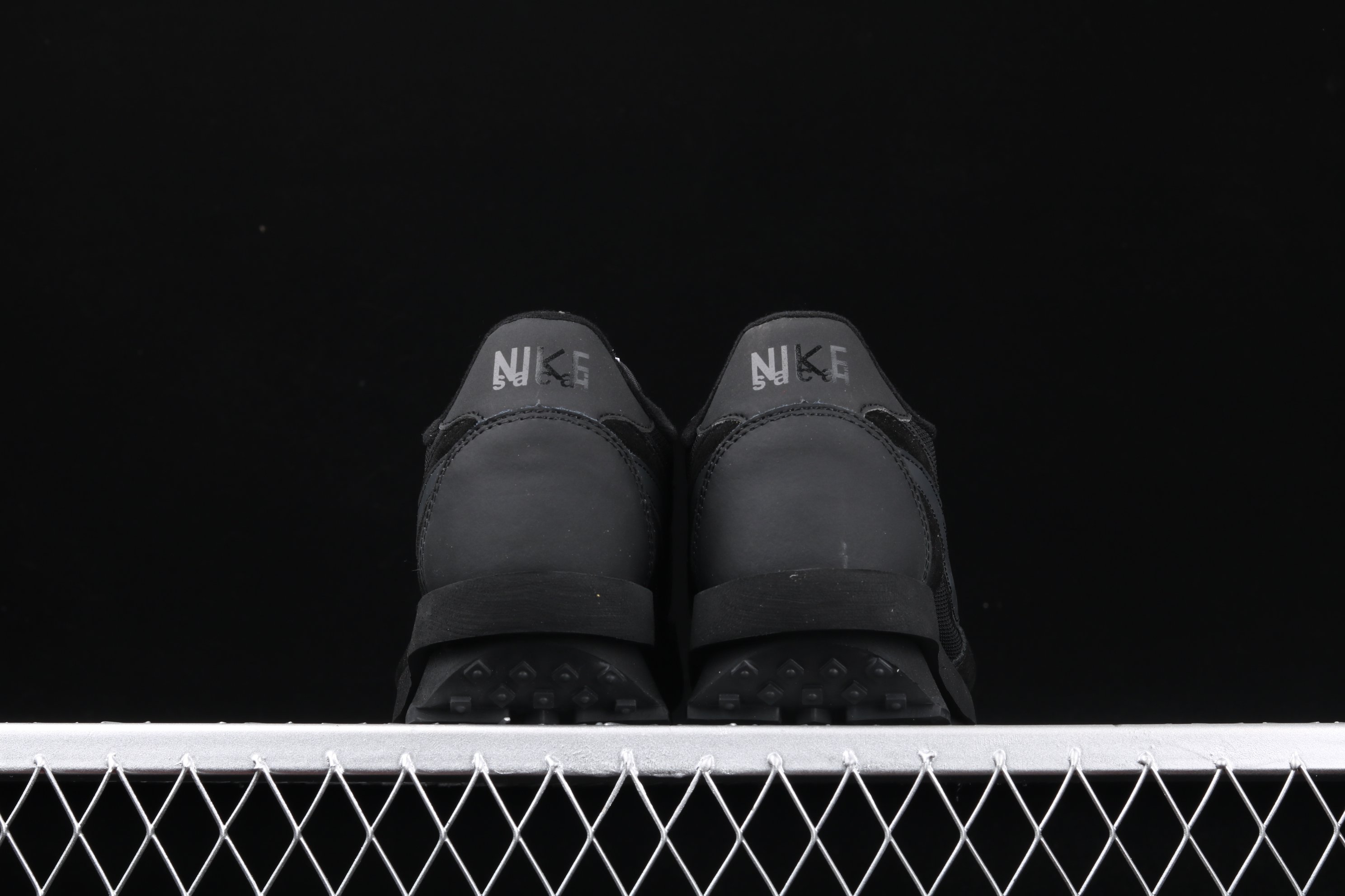 Sacai x Nk LVD Waffle Daybreak, White Black Nylon