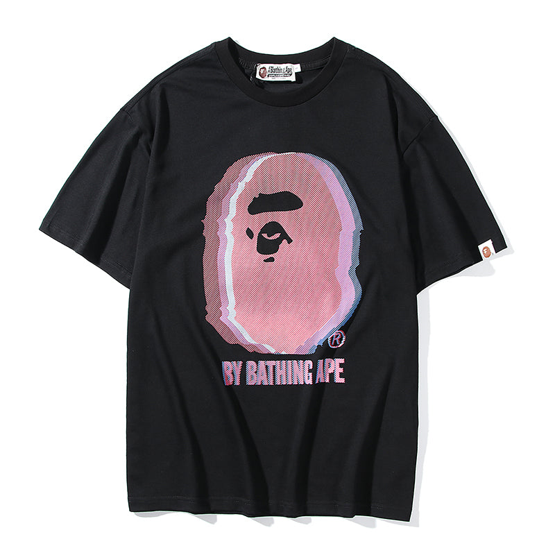 Bape Color Ghosting Ape Head Cotton T Shirt 5069