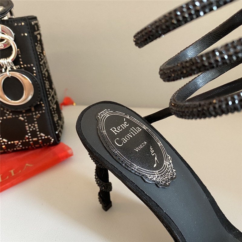 Rene Caovilla Dupe Snake Band Sandals