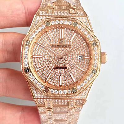 Audemars P1g*et Replica 1:1 Best Edition Swiss ETA3120 Rose Gold D1am0nd Dial