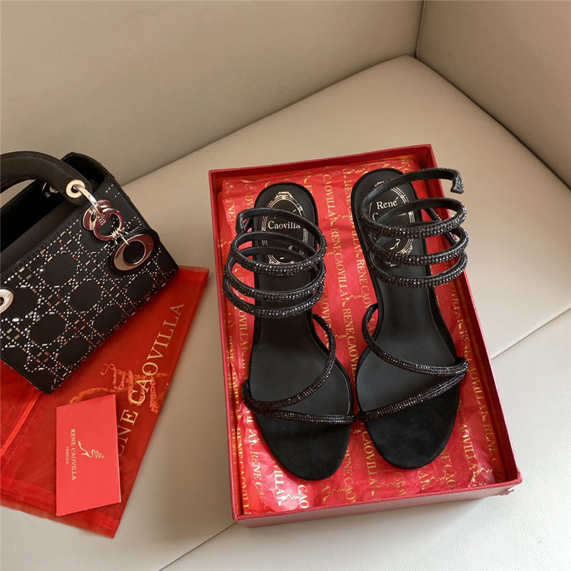 Rene Caovilla Dupe Snake Band Sandals