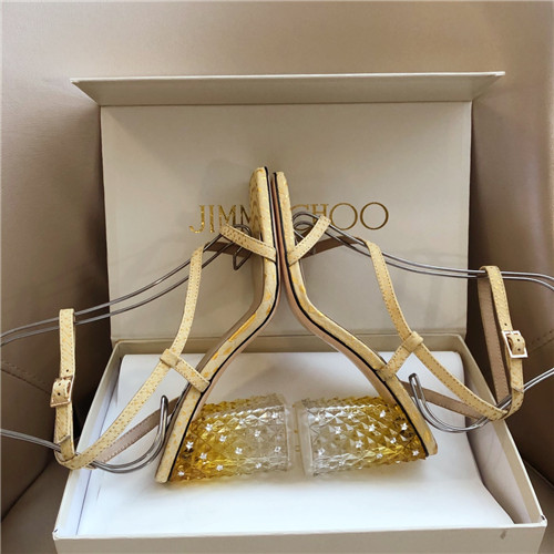 J1m*y Ch00 block heels sandals