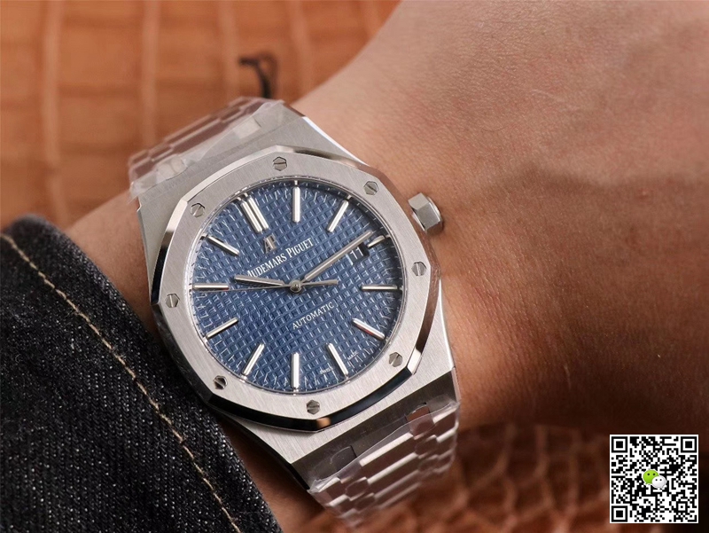 Replica Audemars P1g*et Royal Oak 15400ST.OO.1220ST.03 1:1 Best Edition ZF Factory Blue Dial Swiss ETA3120