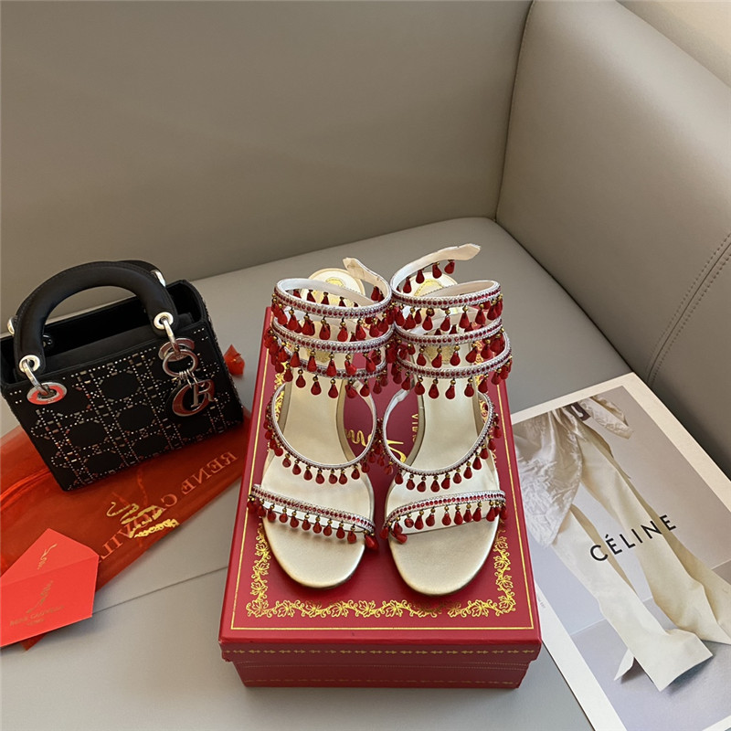 Rene Caovilla Dupe Classic snake wrap sandals