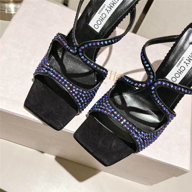 J1m*y Ch00 hot D1am0nd series high-heeled sandals