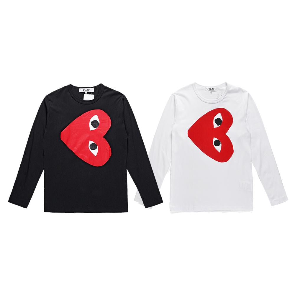 COMME DES GARCONS CDG PLAY Big Heart Long Sleeve T Shirt