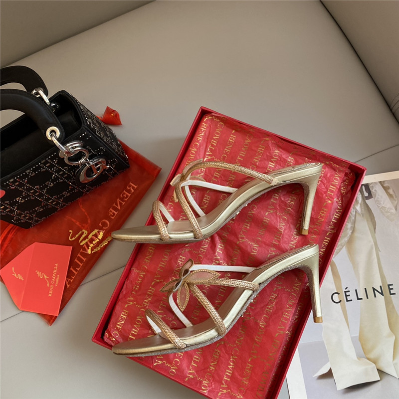 Rene Caovilla latest butterfly tie sandals