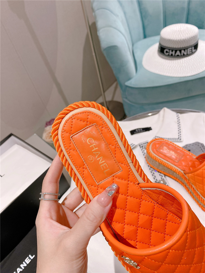 Ch**el flat platform slippers